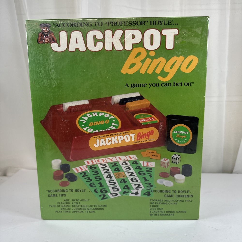 Jackpot Bingo According To Hoyle Board Game 1984 - New Sealed Vintage